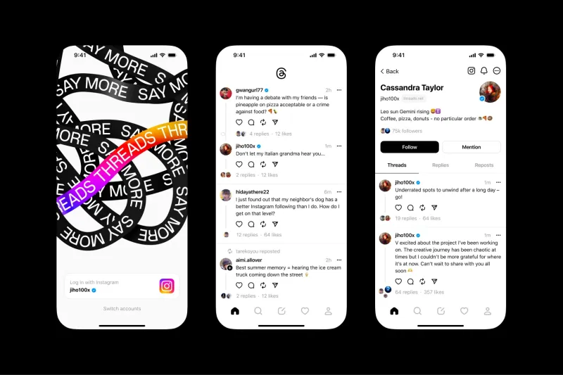 Tampilan media sosial Threads. (ANTARA/about.instagram.com)