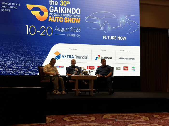 Jumpa pers terkait persiapan penyelenggaraan GIIAS 2023. (Rian Alfianto/JawaPos.com)