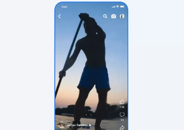 Fitur baru Facebook yang mirip TikTok dan YouTube Shorts, tangkapan layar. (Facebook)