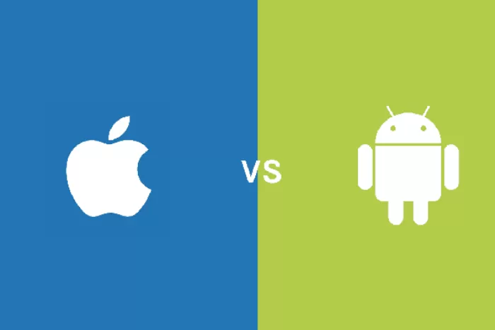 Ilustrasi: iOS Vs Android. (TechAhead Software).