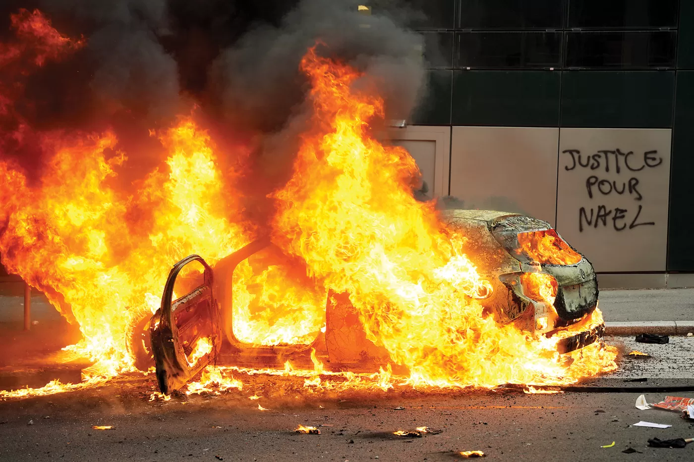 Ilustrasi: Mobil terbakar. (Istimewa) (AFP)