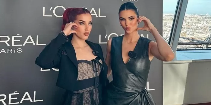 Potret cantik Tasya Farasya dan Kendall Jenner di event Paris Fashion Week 2023. (Instagram/@tasyafarasya)