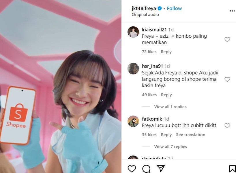 (Sumber: instagram.com/jkt48.freya)