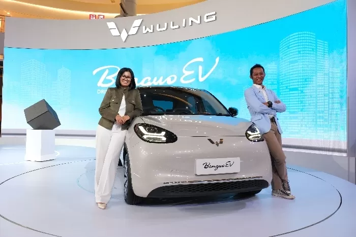 Wuling resmi memperkenalkan mobil listrik terbarunya Binguo EV. (dok.Wuling)