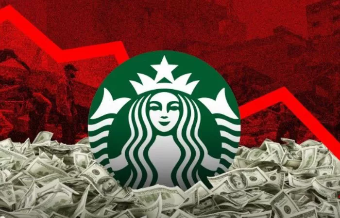 Ilustrasi saham Starbucks yang turun (moroccoworldnews.com)