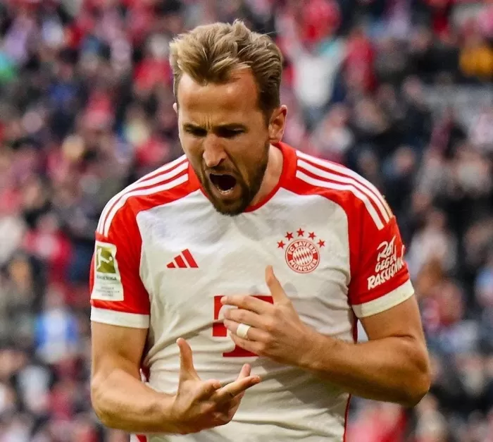 Striker Bayern Muenchen Harry Kane memiliki potensi melampaui rekor Robert Lewandowski di Bundesliga musim ini. (Instagram/@fcbayern)