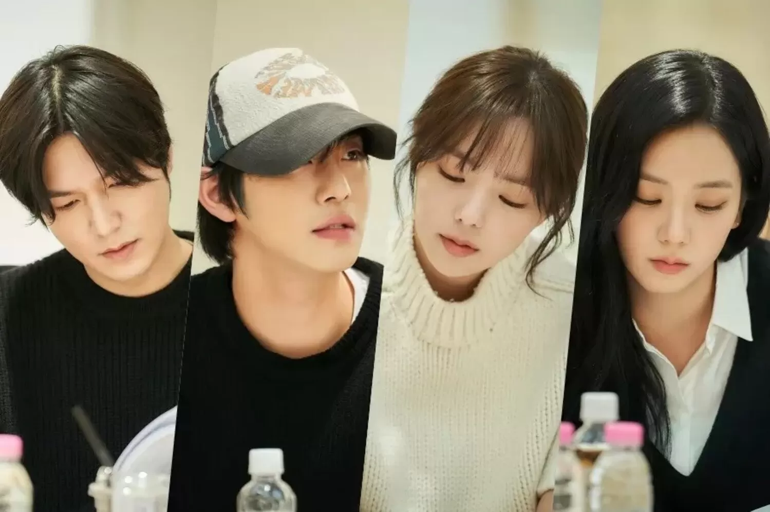 Para pemain Omniscient Readers Viewpoint Lee Min Ho, Ahn Hyo Seop, Chae Soo Bin, dan Jisoo BLACKPINK. Sumber foto: Soompi