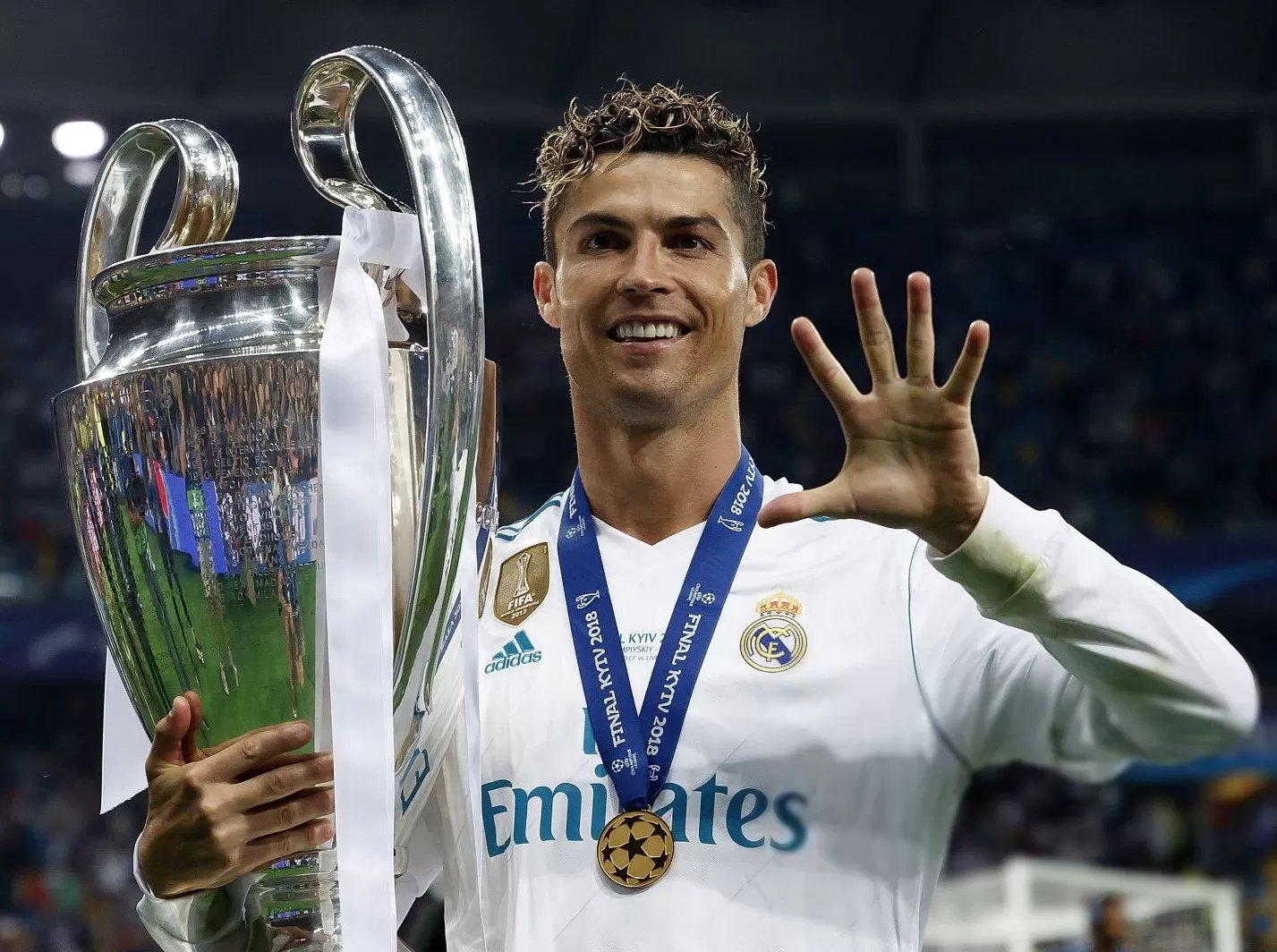 Cristano Ronaldo dalam Final Liga Champions 2018. (Sumber Foto : X/@Cristiano)