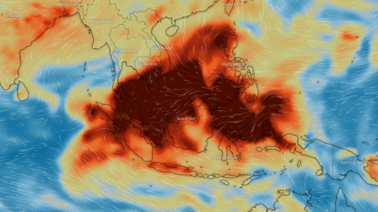 Gas sulfur dioksida (SO2) dari letusan Gunung Ruang terus membesar secara signifikan