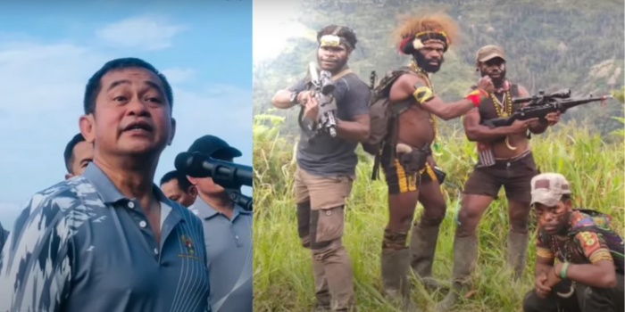 Gambar sebelah kiri - Kepala Staf Angkatan Darat Ungkap Dampak Perubahan Nama KKB menjadi OPM  Gambar sebelah kanan - Kelompok Kriminal Bersenjata (KKB) Papua