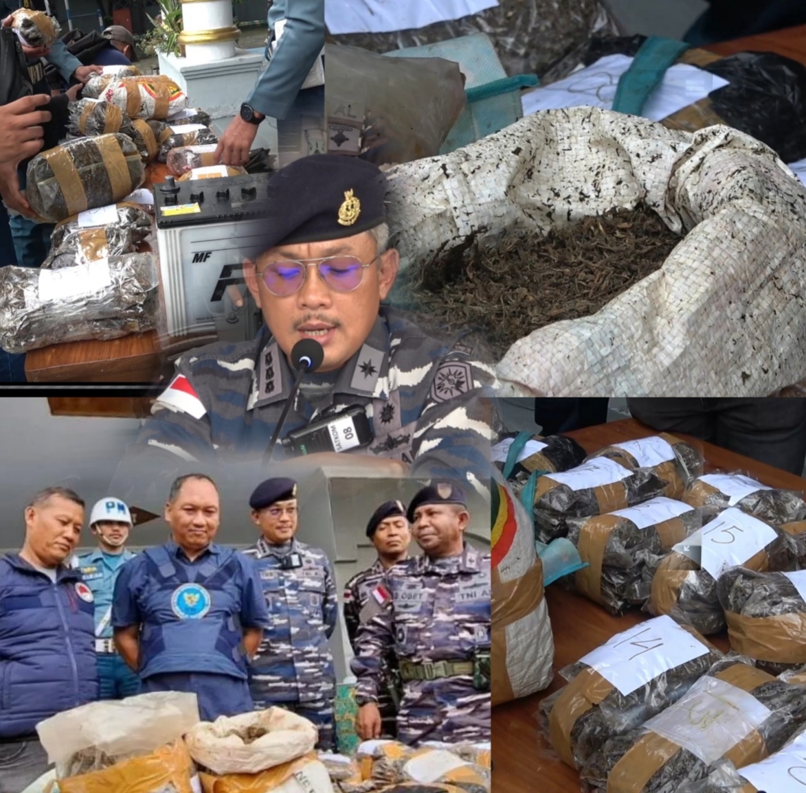 Lantamal X Gagalkan Penyeludupan 13,43kg Ganja dari PNG