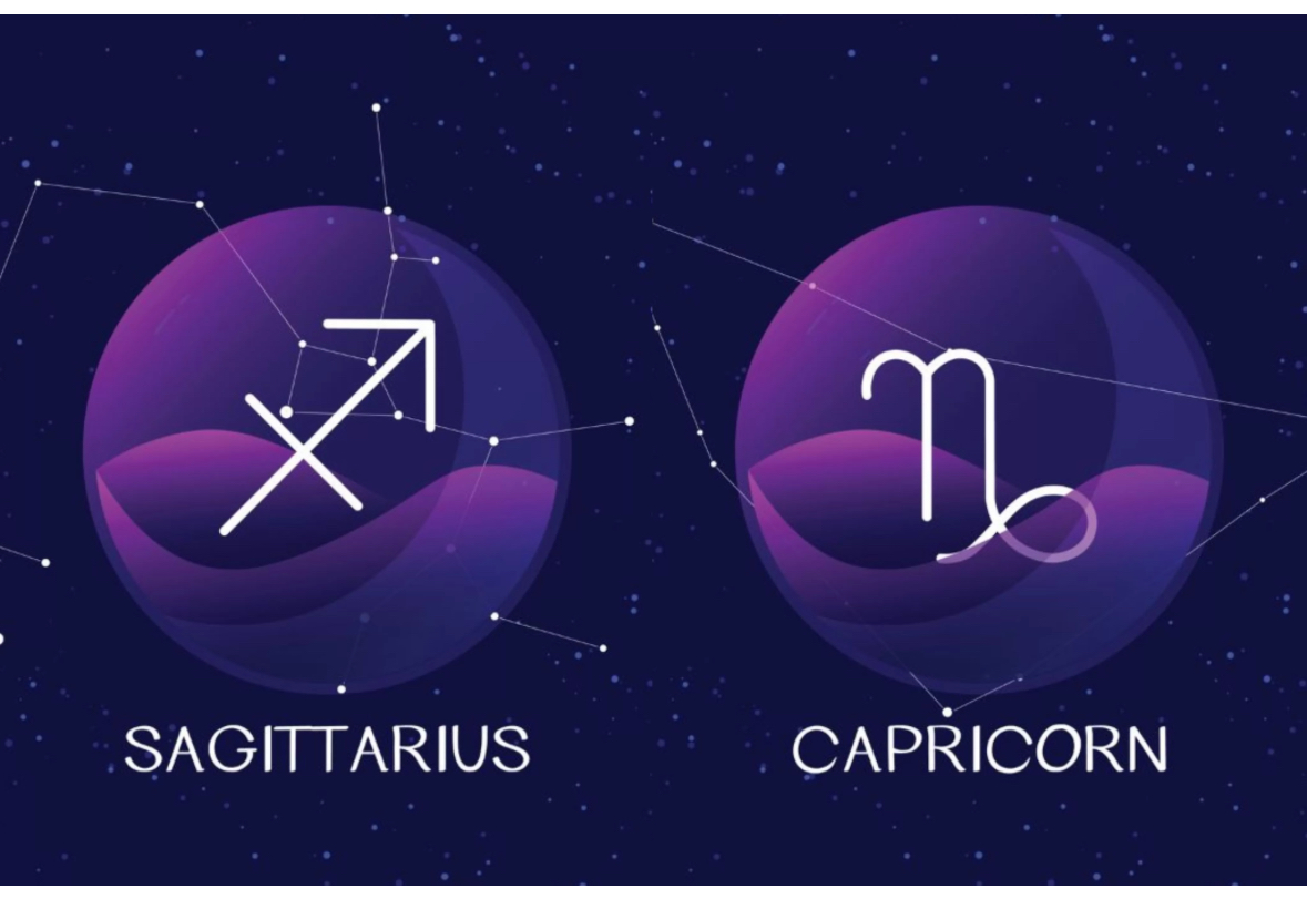 Ilustrasi zodiak Sagitarius dan Capricorn (pinkvilla.com)