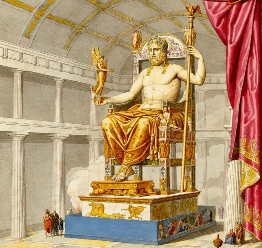 Patung Zeus di Olympia.