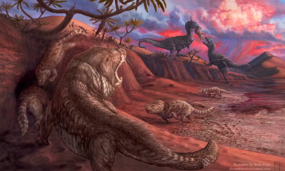 Ilustrasi Fosil Tritylodont.