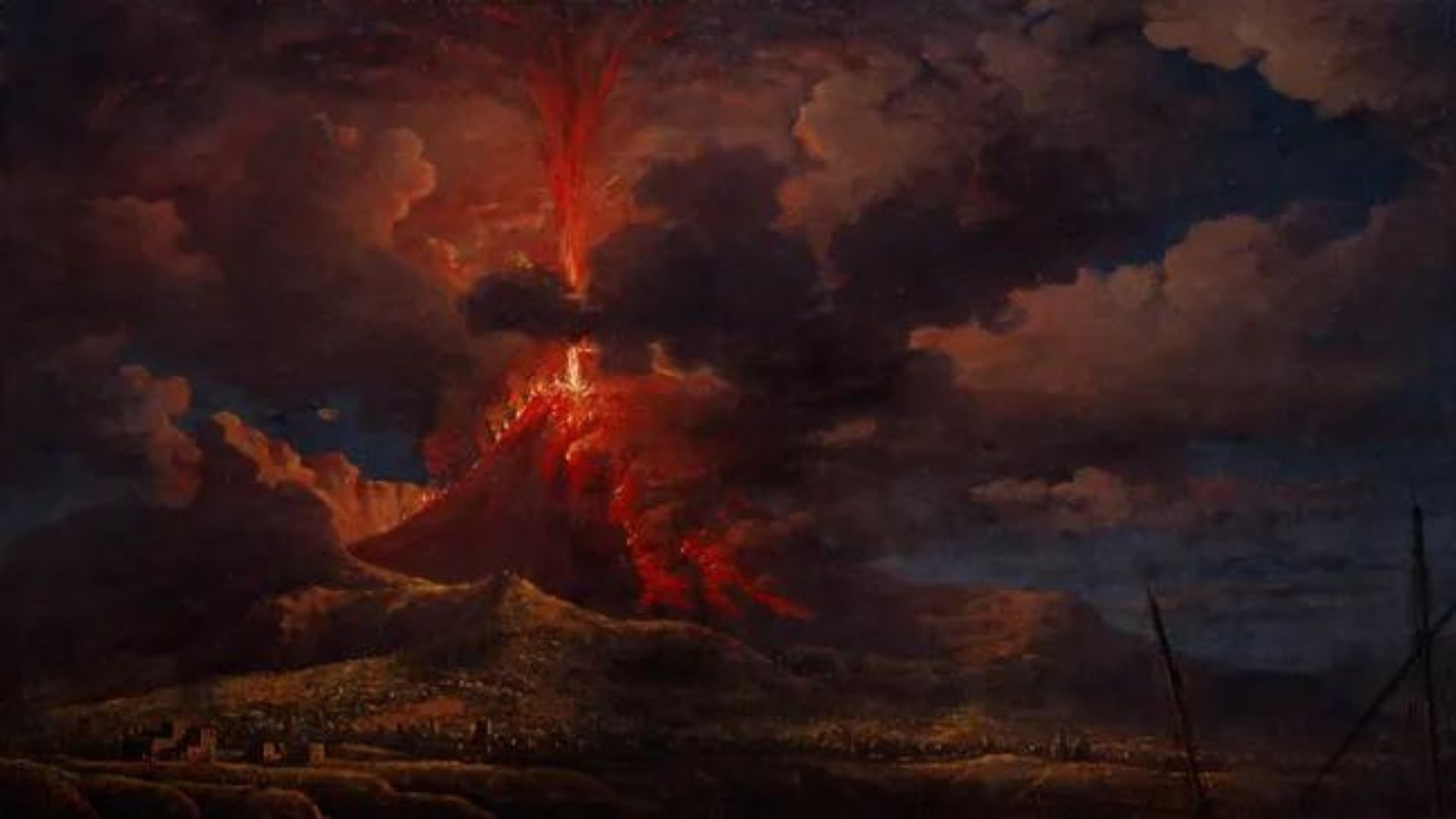 Letusan gunung vesuvius terlihat seperti akhur zaman (Ilustrasi foto : livescience.com)