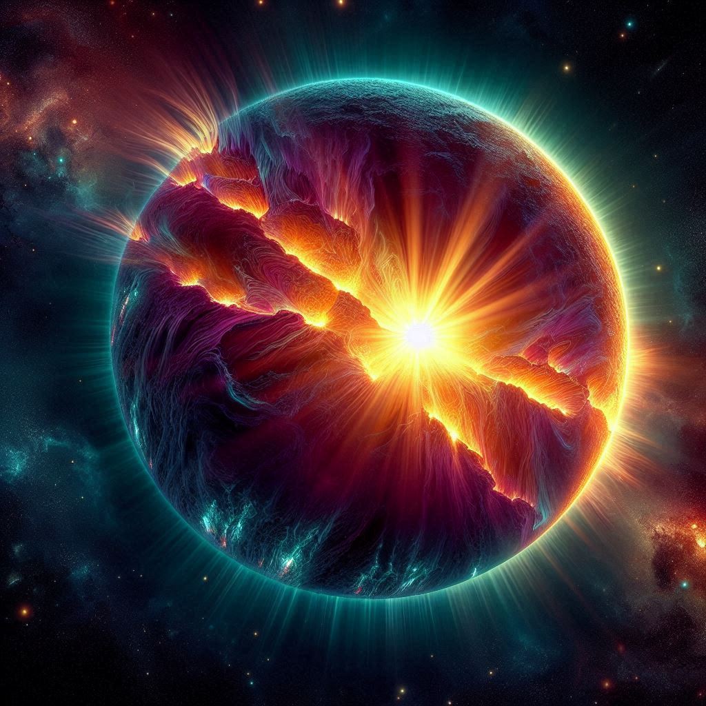 Ilustrasi Bintang T Coronae Borealis (IA Generator)