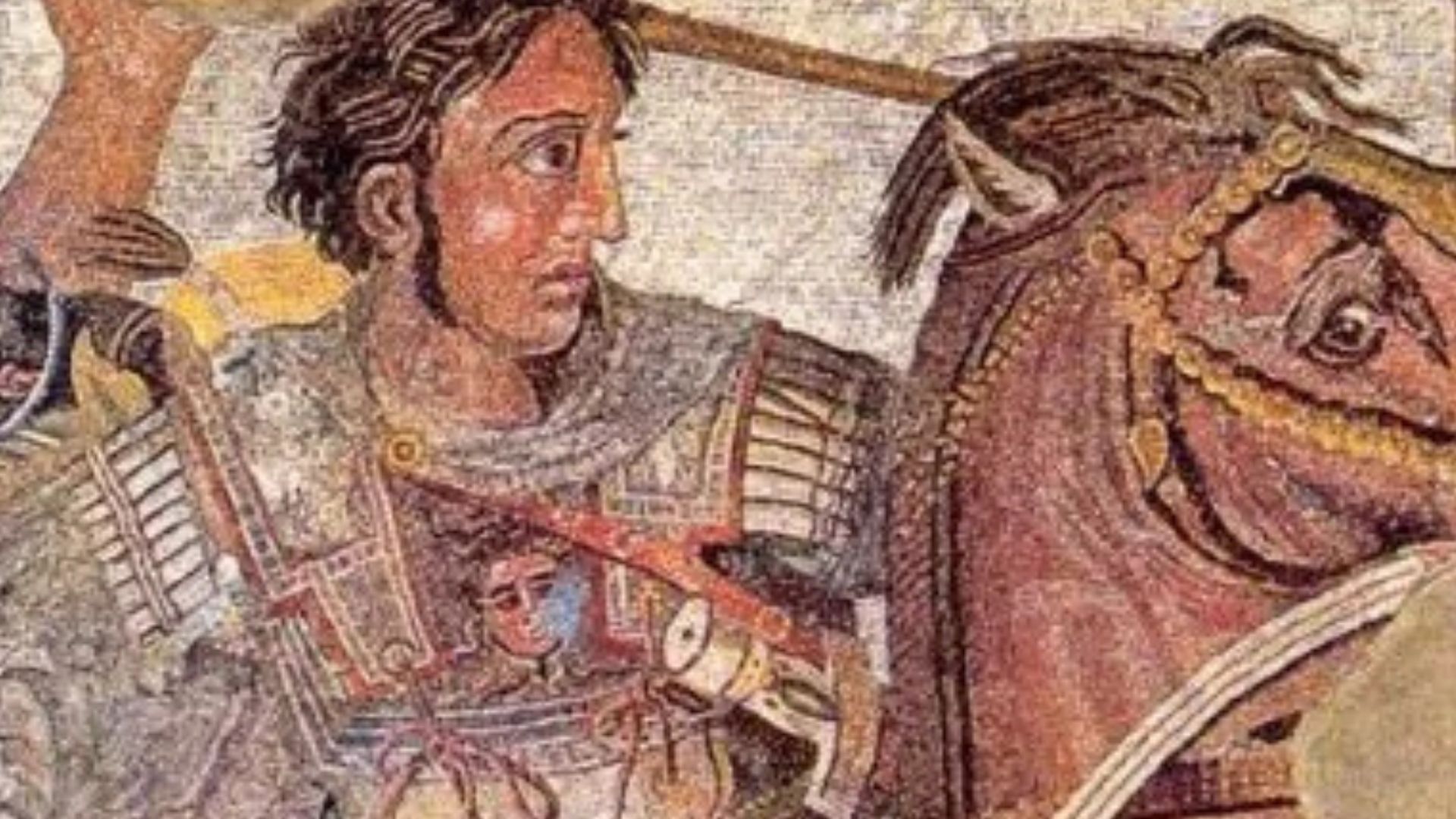 mosaik kuno di Pompeii, Italia