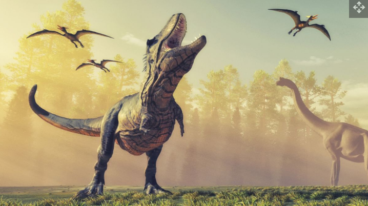 Interpretasi seorang seniman tentang bagaimana rupa Tyrannosaurus rex.