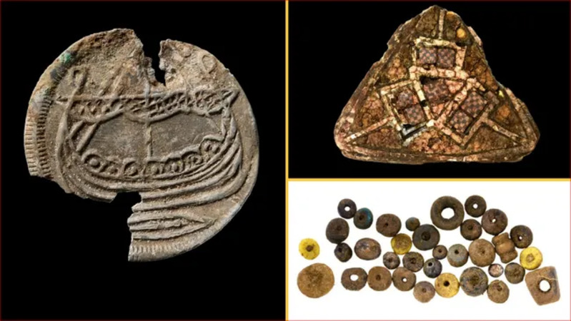 Para arkeolog di Norwegia telah menemukan harta karun berupa barang-barang langka di situs pemakaman Viking, termasuk koin dari Denmark selatan, bros, dan perhiasan koin. (livescience.com)