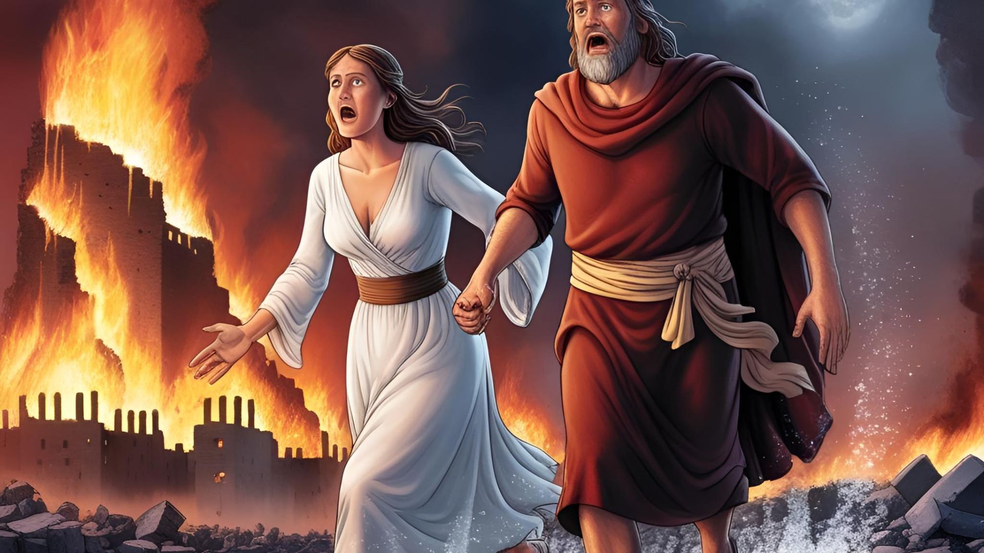 Ilustrasi cerita sodom dan gomora (canva.com)
