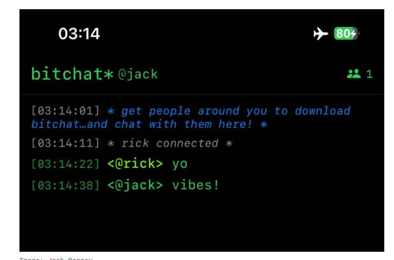 Bitchat&rsquo; allows users to communicate with nearby peers over mesh networks without requiring Wi-Fi or cellular service