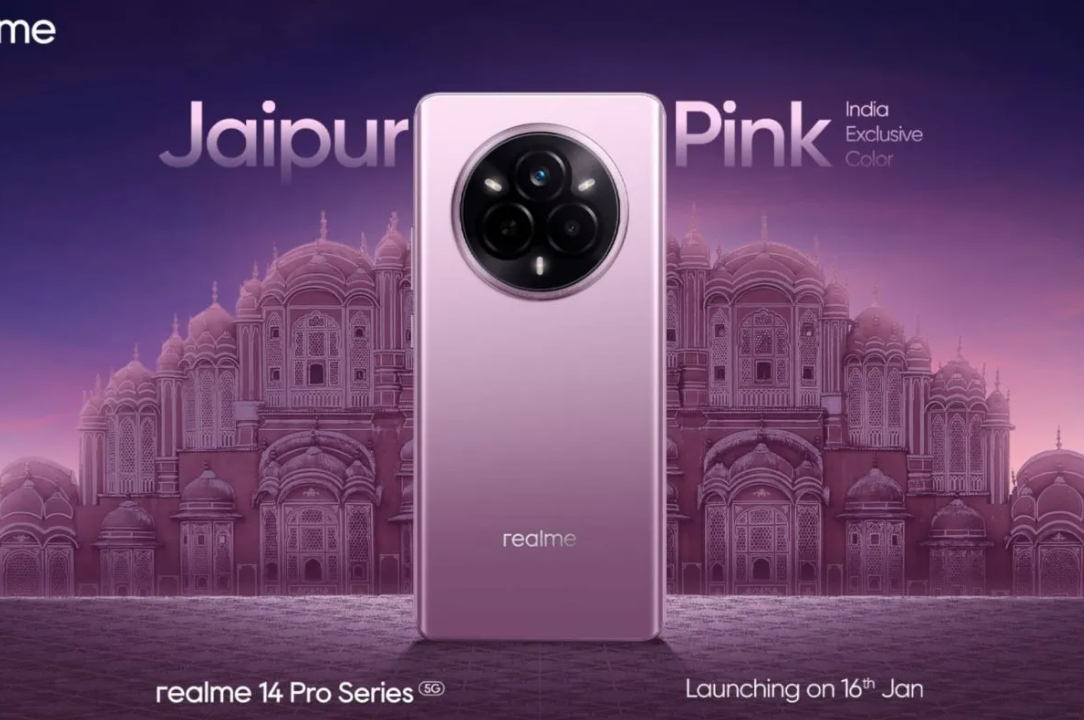 Ilustrasi ponsel pintar realme 14 Pro series.