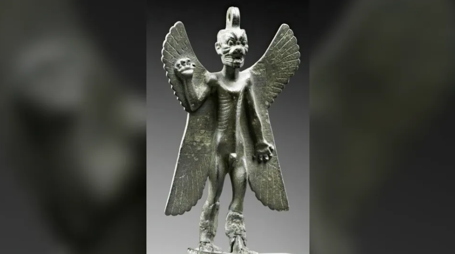 This bronze statuette of the Assyrian god Pazuzu may be the inspiration for "The Exorcist" and Labubu dolls. (Image credit: Zev Radovan / Alamy)