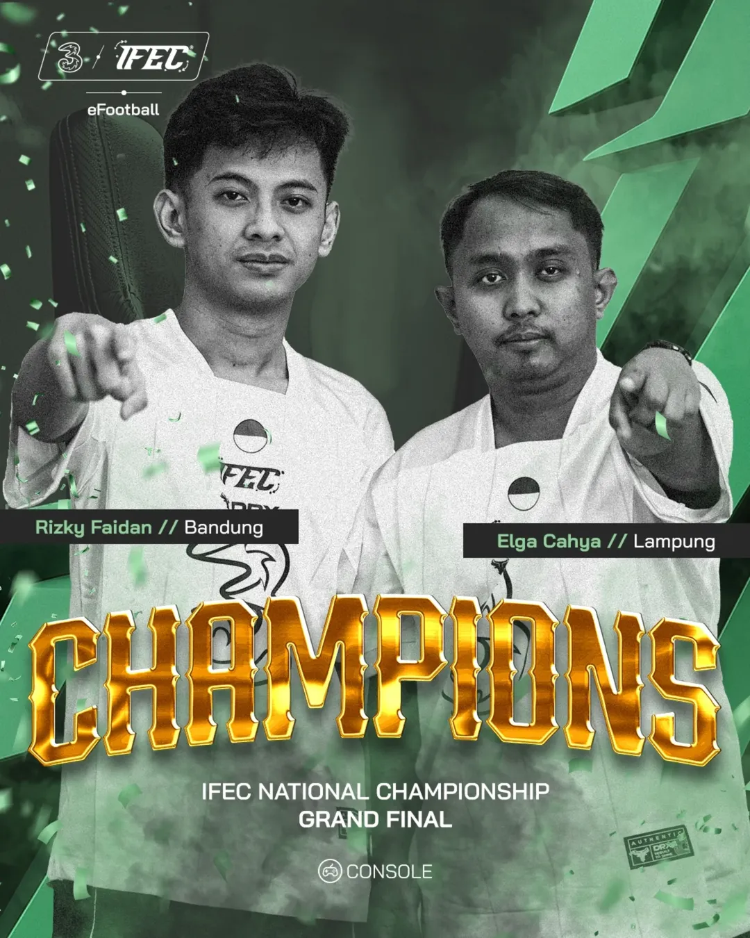 Rizky Faidan & Elga Cahya juara IFEC National Championship - console (credit: instagram@ifec.id)
