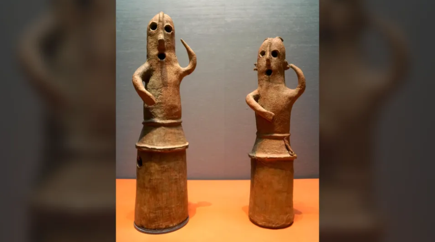 The "Dancing People" haniwa were found in an ancient cemetery near Tokyo. (Image credit: Leopold von Ungern / Alamy)