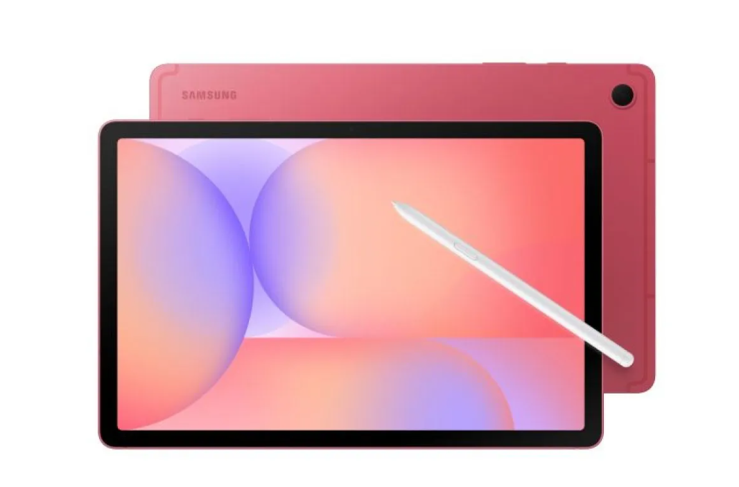 Samsung Galaxy Tab S10 Lite dalam warna Coral Red.