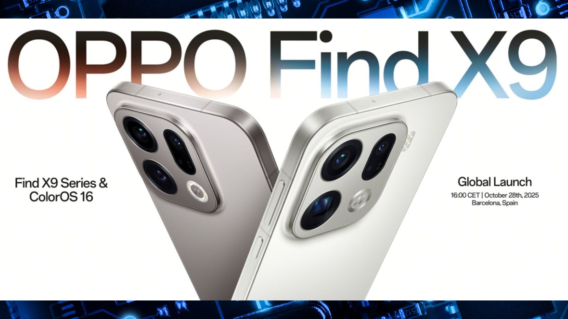 Schedule Live Rilis Oppo Find X9 Pada Tanggal 28 Oktober Pukul 16.00 CET (credit: YouTube/OPPO)