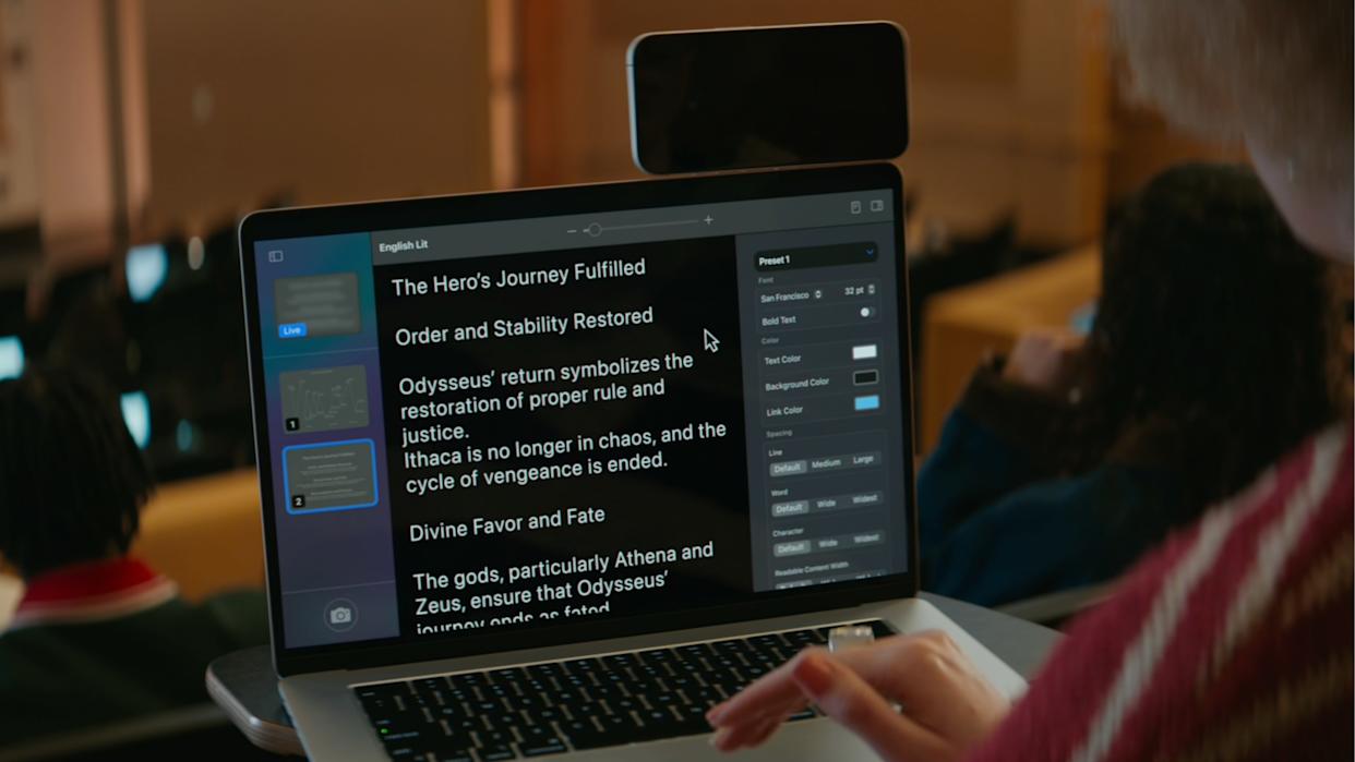 How to use Magnifier on a MacBook to zoom in on distant text
