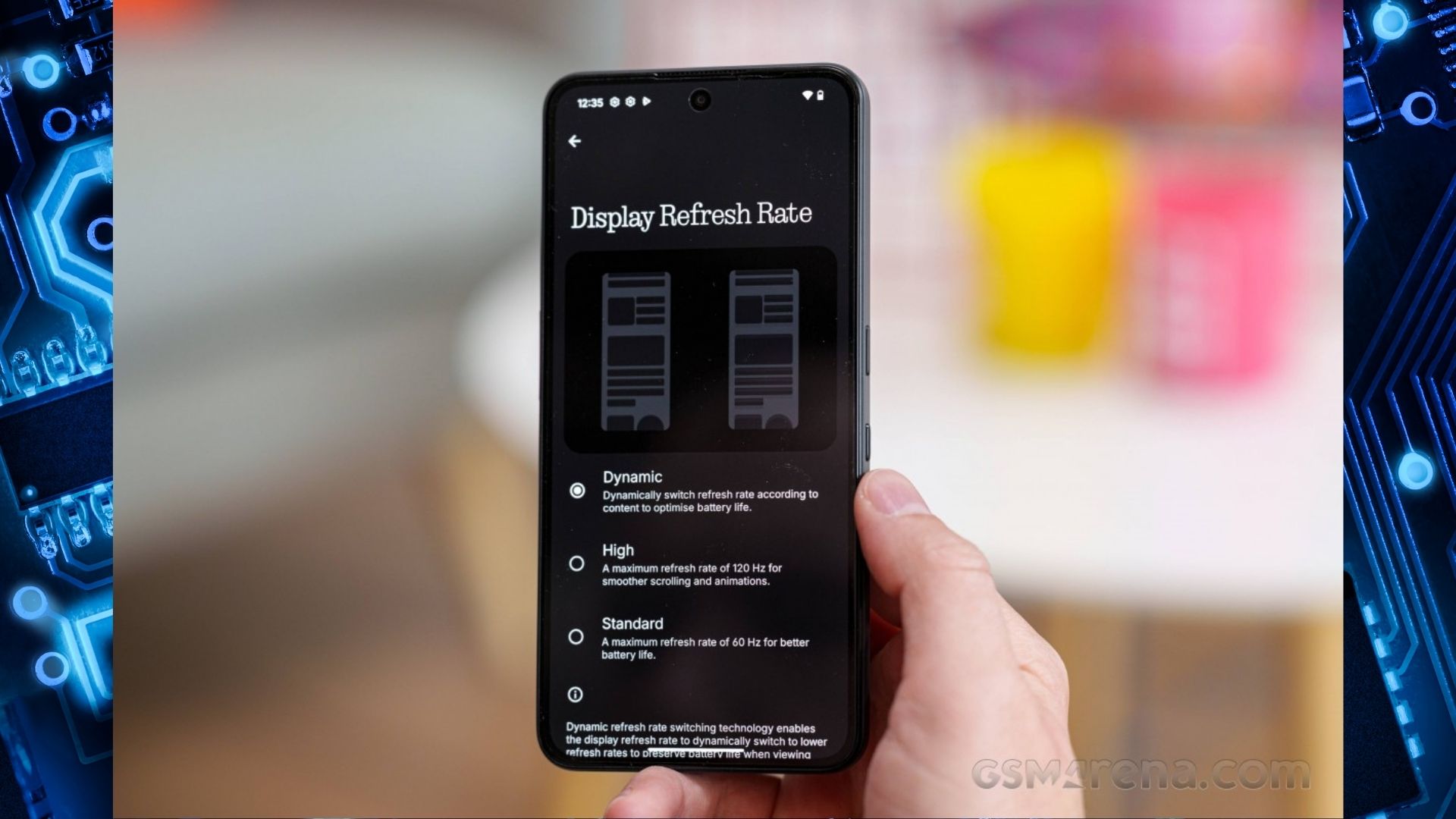 Refresh Rate Nothing Phone (3a) Lite (credit: gsmarena.com)
