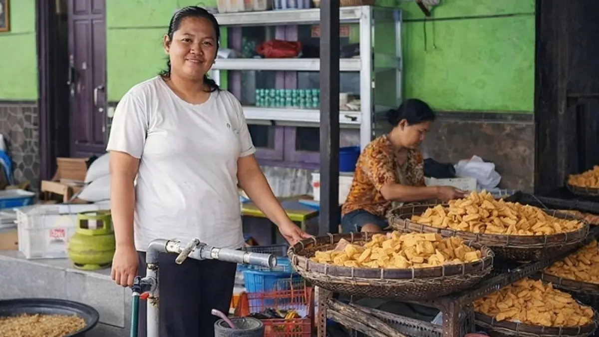Usaha produksi tahu Nia Anggraini. (Dok BRI)