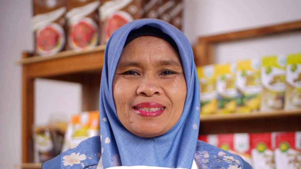 Vianti Maghdalena, pemilik Wan Alan, usaha bumbu masakan instan asal Kota Padang Panjang.