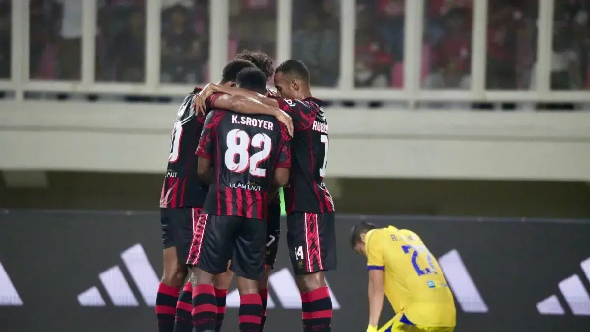 Pemain Persipura Jayapura melakukan selebrasi setelah menundukkan Persiku Kudus di Stadion Lukas Enembe, Minggu (3/5/2026) (ANTARA/HO-Media Officer Persipura Jayapura).