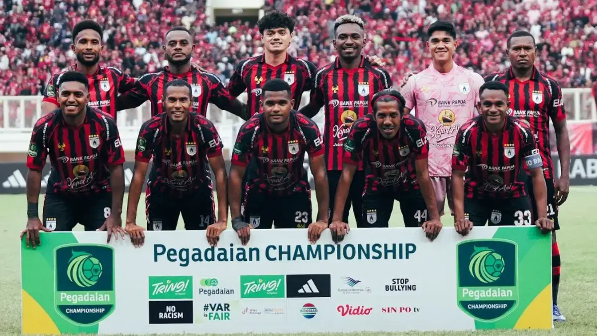 Persipura Jayapura gagal menang playoff Championship hadapi Adhyaksa FC di Stadion Lukas Enembe, Jumat (8/5/2026). (Persipura)	