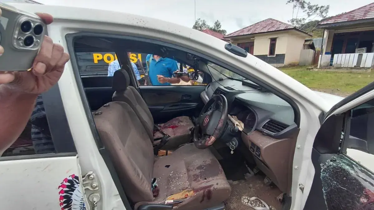 KKB serang mobil warga di jalan trans Nabire-Paniai, Dogiyai, Minggu (10/5/2026). ANTARA/HO-Humas Polda Papua Tengah.