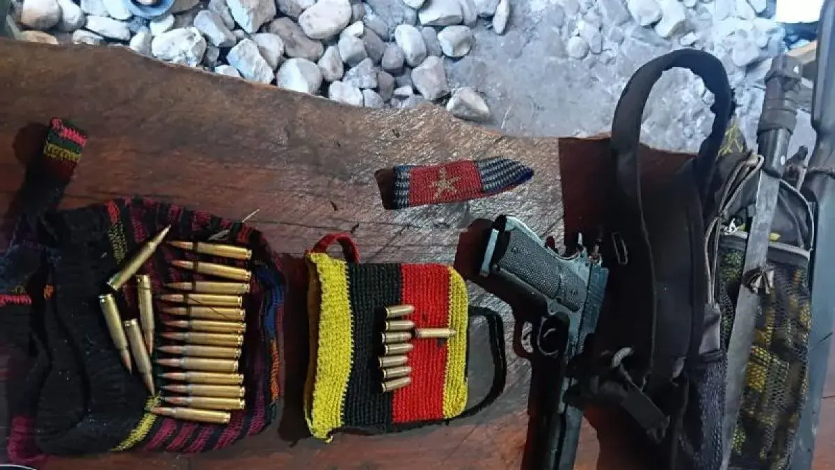 Operasi Penyisiran TNI di Wame Jayawijaya Berbuah Penemuan Senjata dan Amunisi milik KKB. (ANTARA/HO-Dok Satgas Habema)