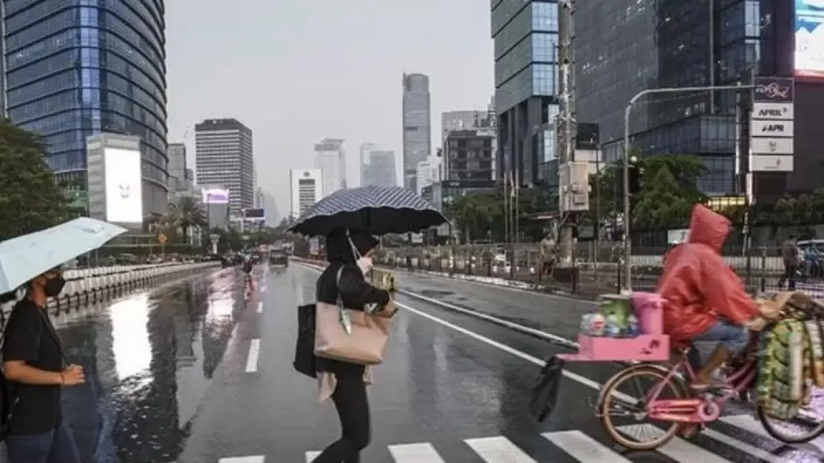 Ilustrasi, Hujan di Ibu Kota Jakarta