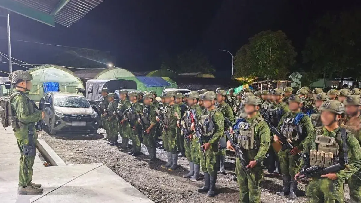 Pasukan Koops Habema dipersiapkan untuk memburu anggota OPM yang menewaskan delapan warga sipil di Yahukimo, Papua, Rabu (20/5/2026). (Antara/Ho-Pen Koops Habema)