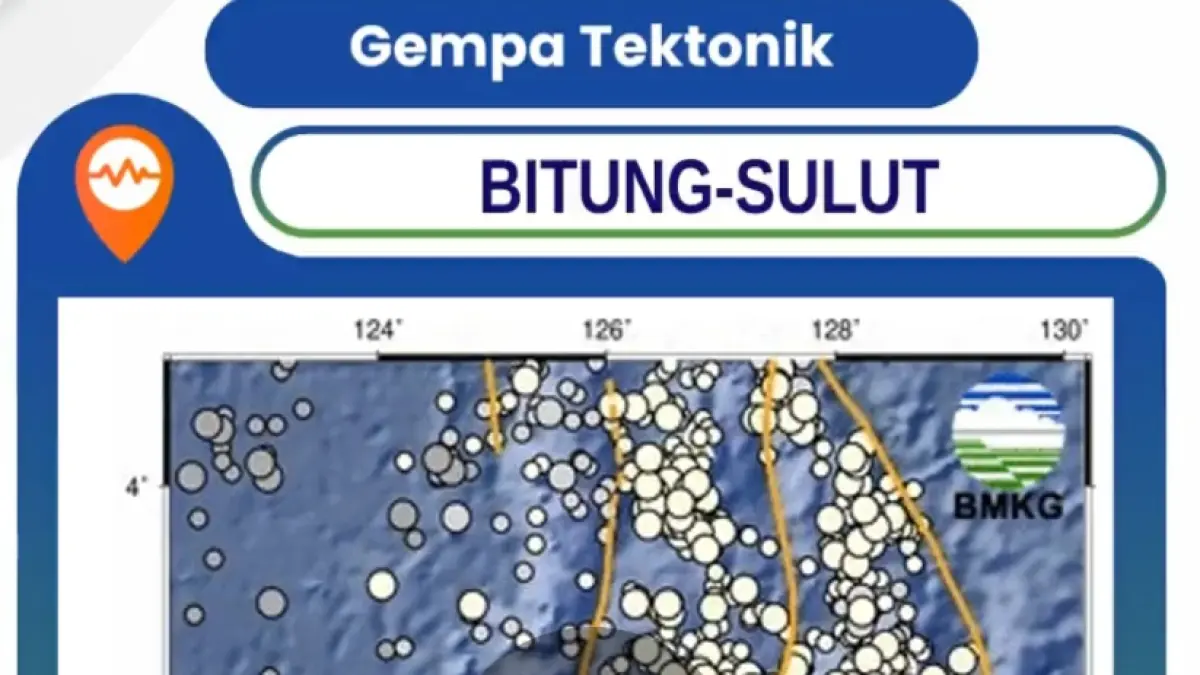 Gempa Bumi M5,8 Guncang Wilayah Bitung-Sulut Pagi Ini. (BMKG)