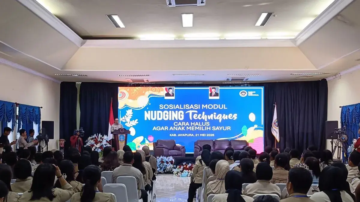 Suasana pembukaan sosialisasi modul bagi pelaksanaan program MBG di Sentani, Kamis (21/5)2026). (Antara/Ardiles Leloltery)