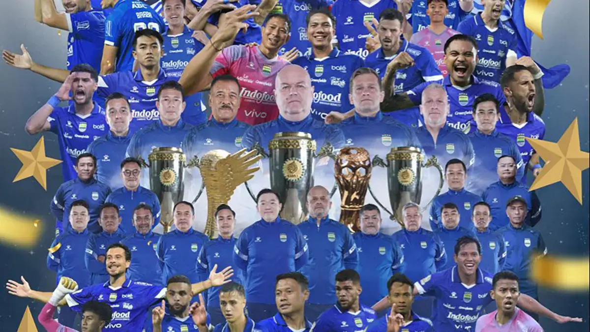 Persib Bandung Resmi Ukir Sejarah Usai Hattrick Juara. (Dok. X Persib)