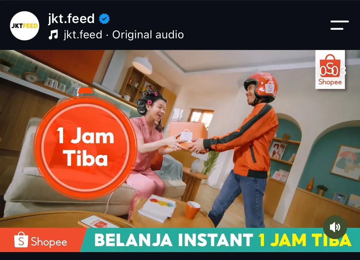 Shopee Belanja Instant 1 Jam Tiba