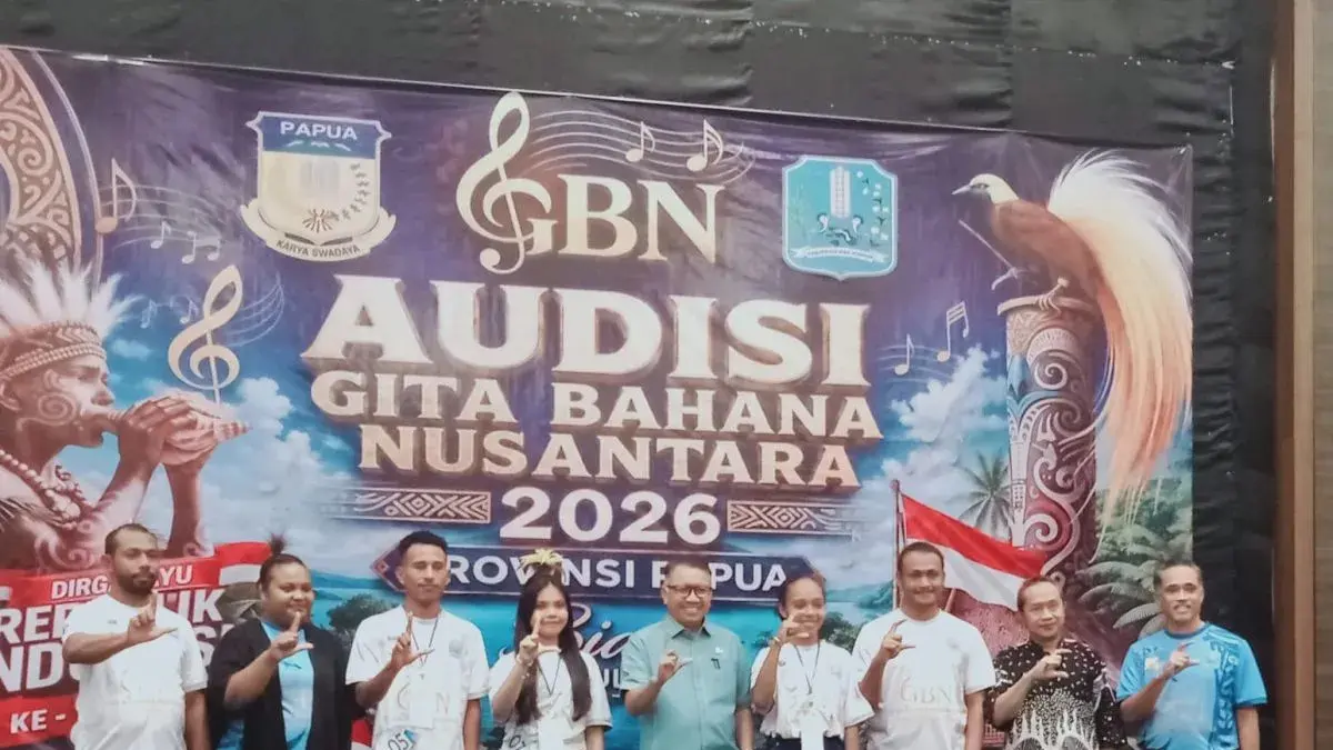 Empat remaja Papua yang terpilih mewakili Provinsi Papua menjadi peserta paduan suara Gita Bahana Nusantara (GBN) perayaan Kemerdekaan HUT ke-81 Republik Indonesia 17 Agustus 2026 di Istana Merdeka Jakarta (ANTARA/HO-Muhsidin)
