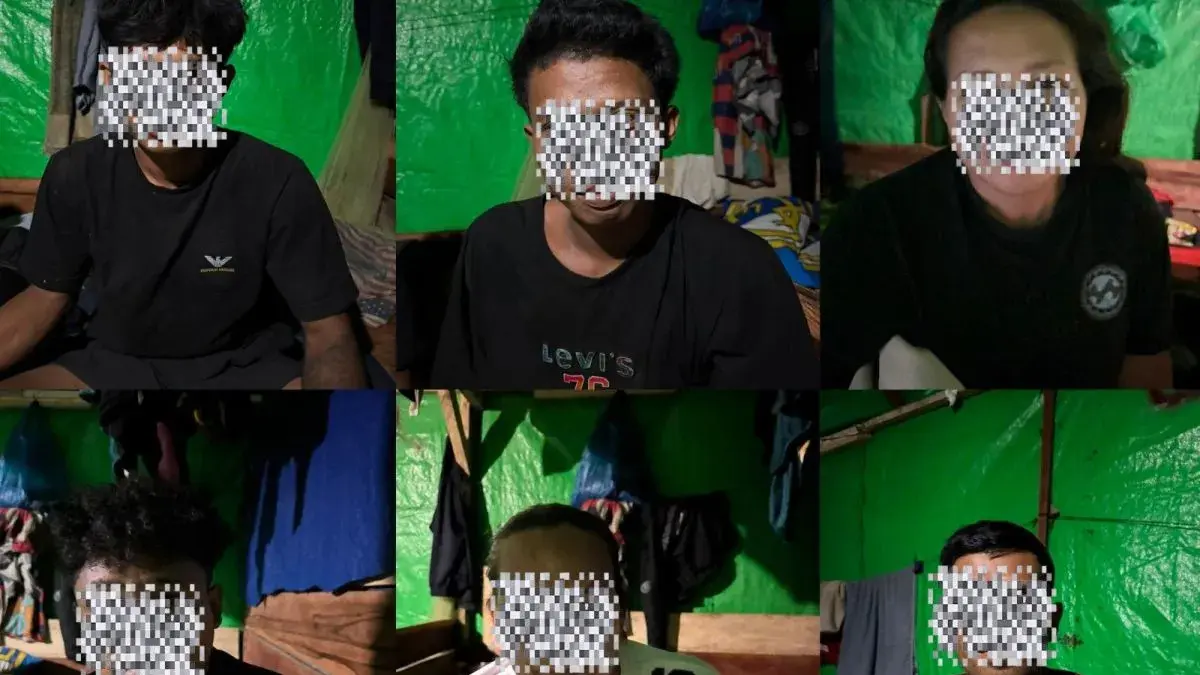 Tambang emas ilegal di Kali Wasirawi, distrik Masni, Kabupaten Manokwari digerebek, tim gabungan Polda Papua Barat amankan enam orang. (ANTARA/HO-Humas Polda Papua Barat)