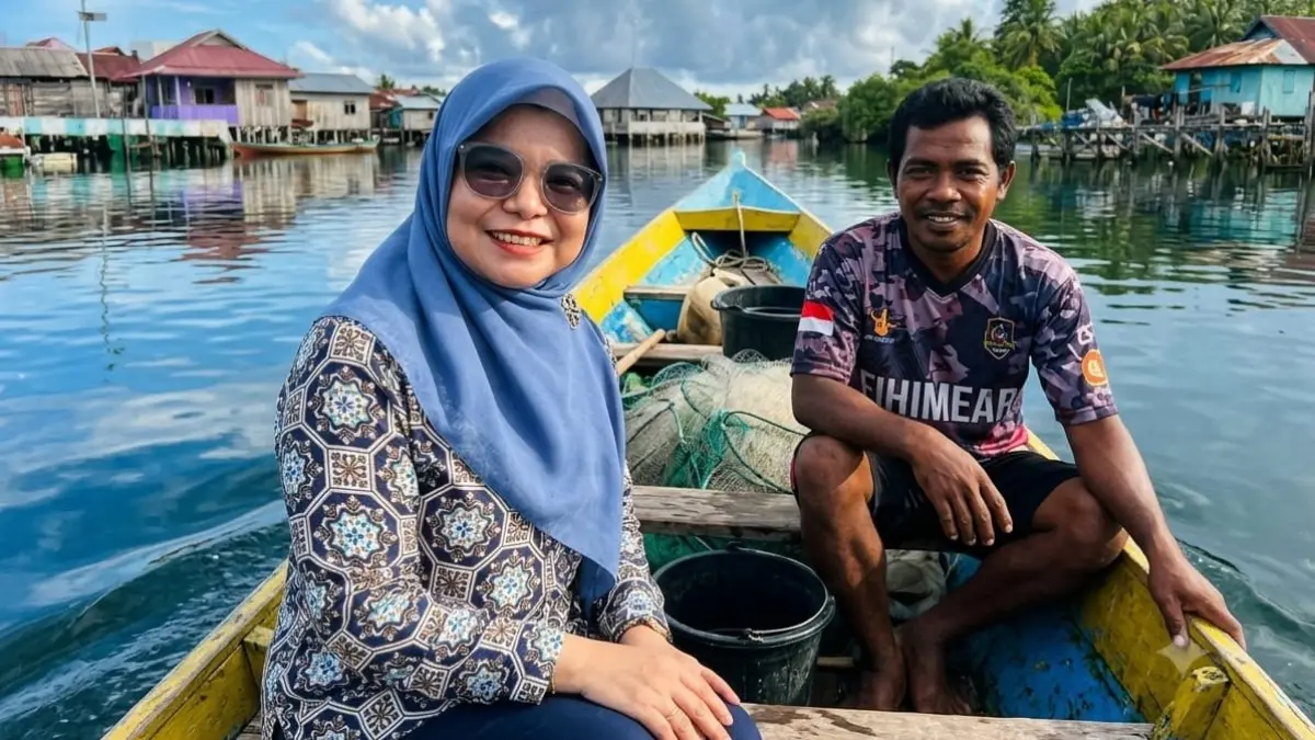 Demi Nasabah, Titin Mantri BRI Rela Menembus Ombak Besar dan Laut Lepas Menuju Kaledupa