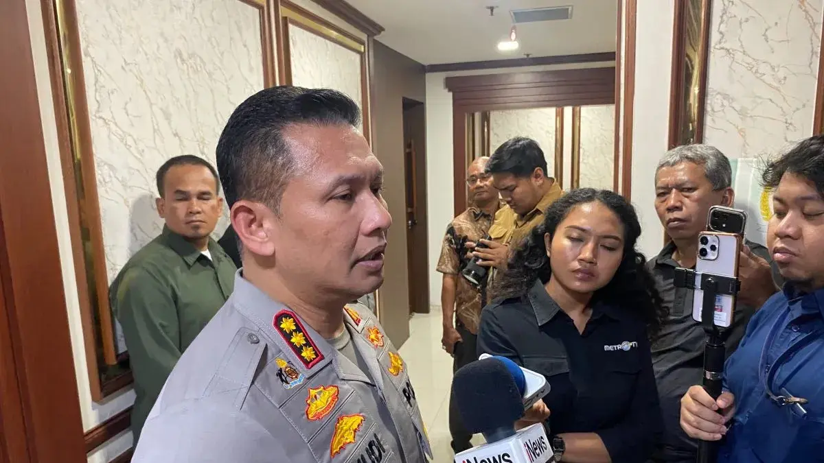 Kabid Humas Polda Metro Jaya Kombes Pol Budi Hermano saat ditemui di Gedung DPR, Rabu (26/8/2026). (ANTARA/Fath Putra Mulya)