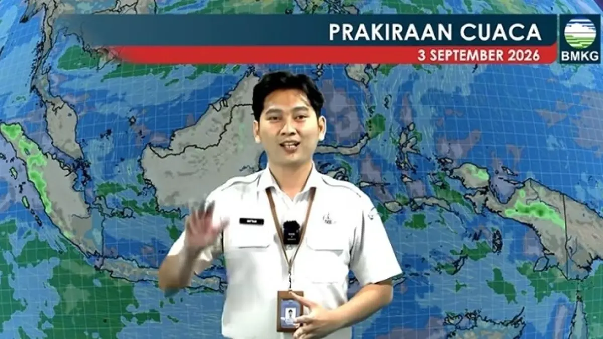Prakiraan cuaca wilayah Indonesia besok, Kamis 3 September 2026. (Instagram infobmkg)
